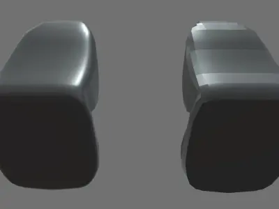 Car Seat 017 Low-poly 3D model