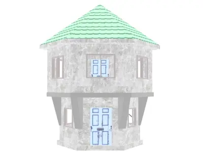 Wizard Tower Game Ready  Free low-poly 3D model