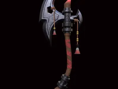 Stylized Axe game Asset Low-poly 3D model