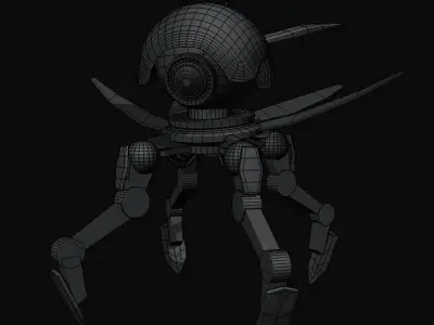 Military robot scout Free low-poly 3D model
