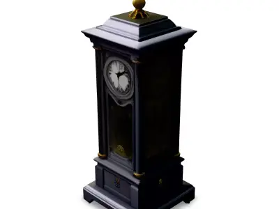 Elegant Antique Grandfather Clock 3D Model Low-poly 3D model