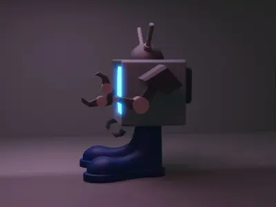 Classic TVBOT TV Robo AI Low-poly 3D model