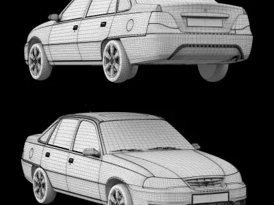 daewoo nexia car model  3D model