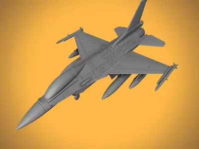F-16 FIGHTING FALCON SCALE 1-48 FULL ARMAMENT 3D print model
