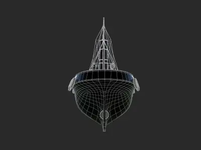 Tugboat  Low-poly 3D model