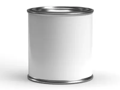 Half pint paint can with lid  3D model