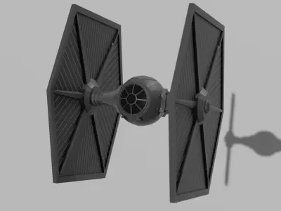 Tie Fighter Low-poly 3D model