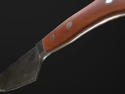 Knife kitchen Low-poly Low-poly 3D model