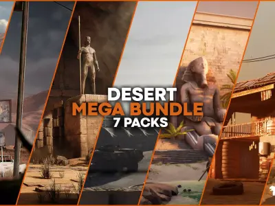 Desert Mega Bundle  Low-poly 3D model