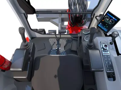Takeuchi TB350R Short Tail Swing Excavator 3D model