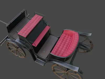 Retro carriage 3D model