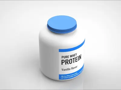 protein bottle 3D model