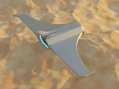 Concept aircraft Free low-poly 3D model