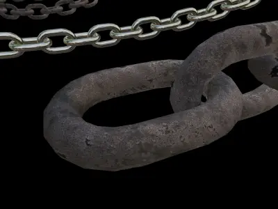 Customizable Chain setup for Blender 3D model