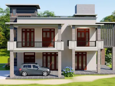 Private House Low-poly 3D model purchase