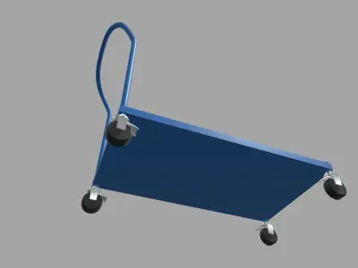 Cart Platform 01 Low-poly 3D model