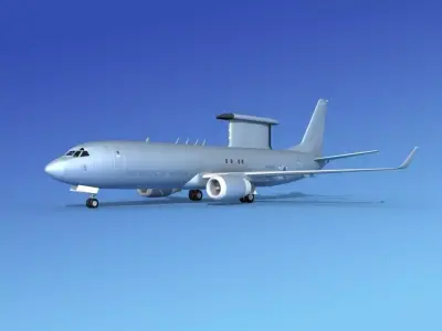 Boeing E-8 Posiedon AEWS Rep of Korea 3D model