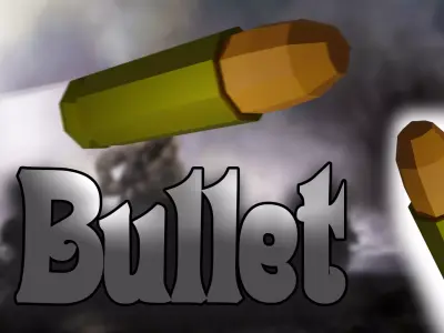 Ammo bullet Free low-poly 3D model