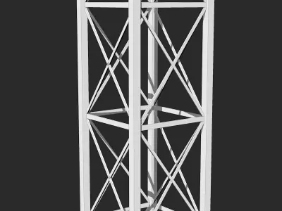Metal Rusty Industrial Column 3D model