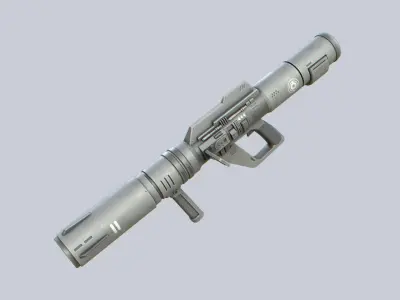 Scifi bazooka Low-poly 3D model get