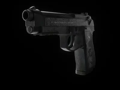 Beretta M 92 FS Free low-poly 3D model