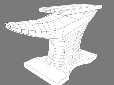 Anvil - low poly Low-poly 3D model