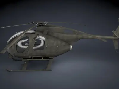 MH-6 Little Bird SOAR Transport Low-poly 3D model