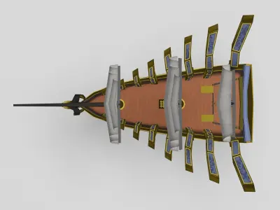 Sailing Ship Avian Head Low-poly 3D model