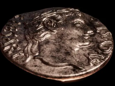 ancient rome coin-victory over Parthia 3D print model