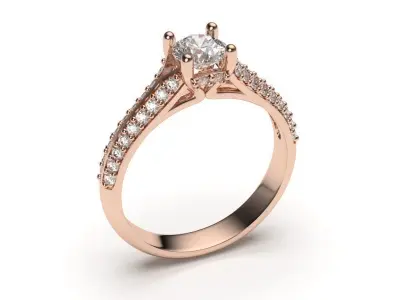 solitaire with ring sizes  8 part S29 3D print model