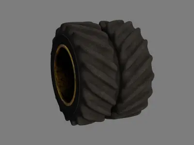 Tractor Tire - Low Poly - Game Ready - PBR Low-poly 3D model