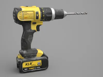 Game Ready Electric Drill  Low-poly 3D model