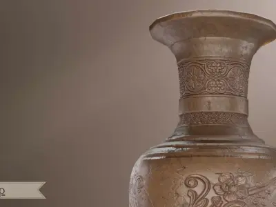 Vase - Antique Vase 3D Lowpoly model Low-poly 3D model
