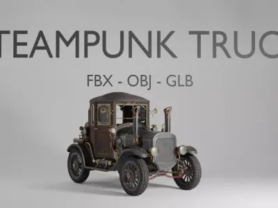 Truck Pack - 5 Semi-Realistic Trucks - FBX OBJ GLB 3D model