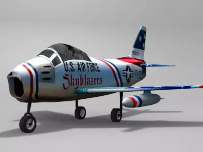 Doug Matthews Describes Flying the F-86 Sabre Low-poly 3D model