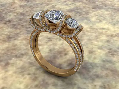 lady ring 3D print model purchase