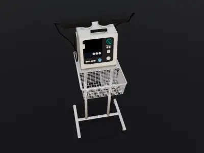 Model Medical ECG Machine 3D  Low-poly 3D model