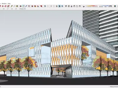 Sketchup Commercial Office Complex 240 3D model