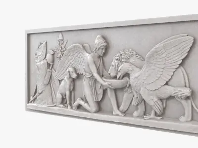 Plaster Relief Genius Peace Freedom 3D model