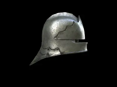 Sallet - Helmet - PBR - Textured Low-poly 3D model
