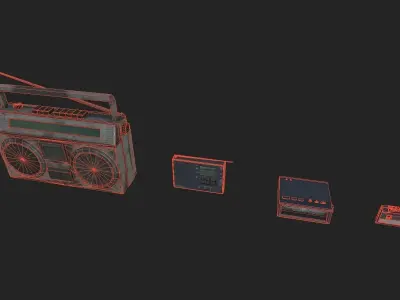 Vintage Props Pack Low-poly 3D model