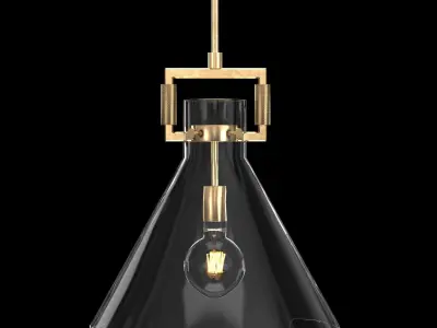 Machinist Glass Funnel Pendant 3D model