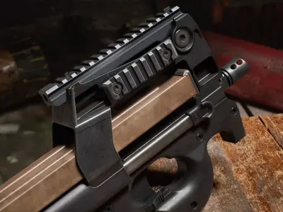 P90 Modular SMG Low-poly 3D model