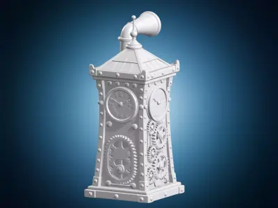 Steampunk Dice Tower 3D Print Model 3D print model