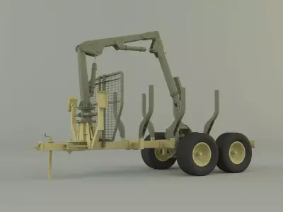 Forest trailer 3D model