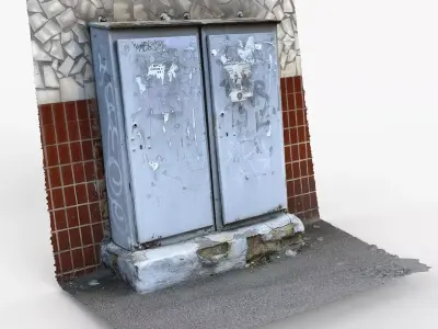 Photorealistic 3D scan of Electrical Box Electrical cabinet  Low-poly 3D model