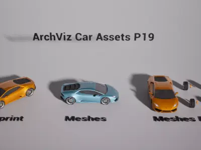ArchViz Car Assets P19 - Unreal Engine 5 3D model