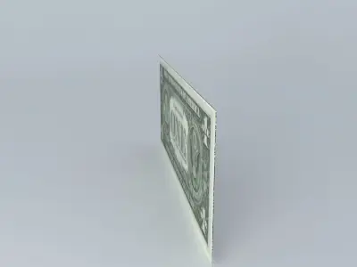 $1 One US Dollar Free 3D model