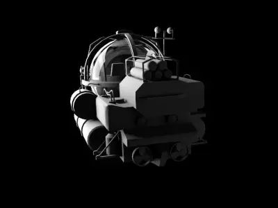 Submersible spacecraft 3D model
