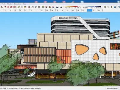 Sketchup Commercial Complex B4 3D model